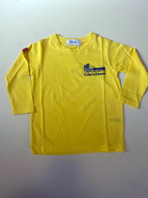 T-shirt Manica Lunga Gialla 100% cotone