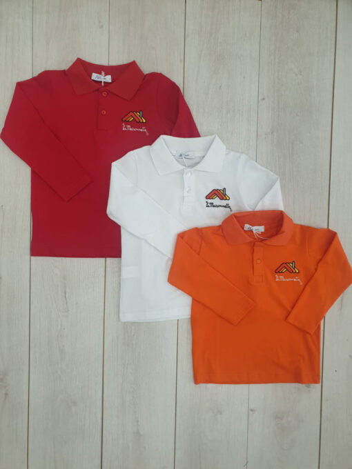 Polo manica lunga - 100% cotone