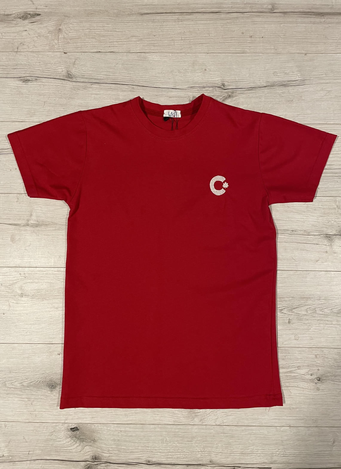 T/Shirt Rossa Manica Corta 100% Cotone