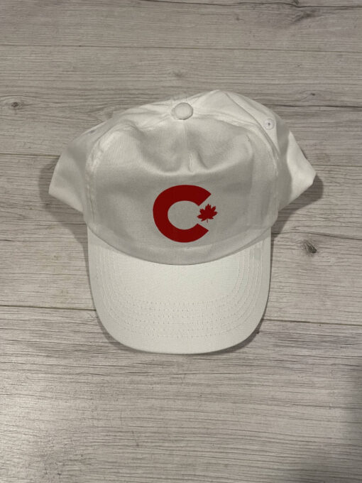 Cappello Baseball Bianco Cotone Stampato