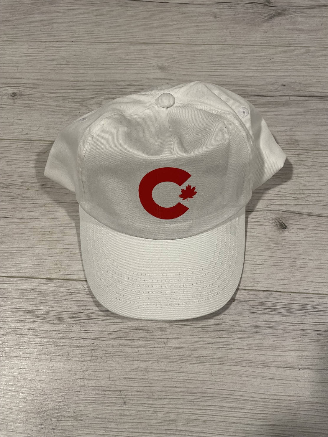 Cappello Baseball Bianco Cotone Stampato